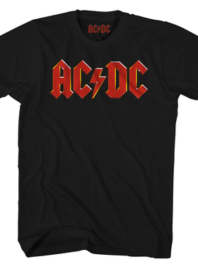 Classic Bolt Logo ACDC乐队经典朋克摇滚纯棉短袖T恤T-Shirt