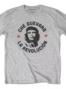 Che Guevara切格瓦拉美式复古休闲宽松oversize风格机车男纯棉T恤