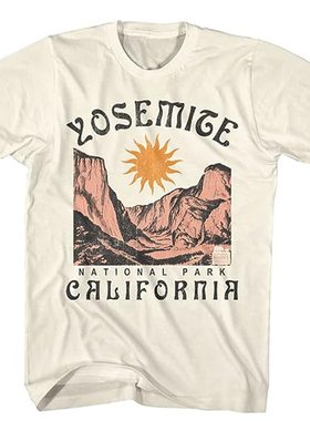 National Parks 美国黄石公园国家自然公园 动物植物美式短袖t恤