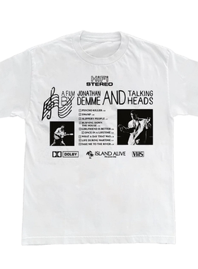 Talking Heads乐队摇滚音乐周边美式复古男宽松T恤女短袖T恤男士