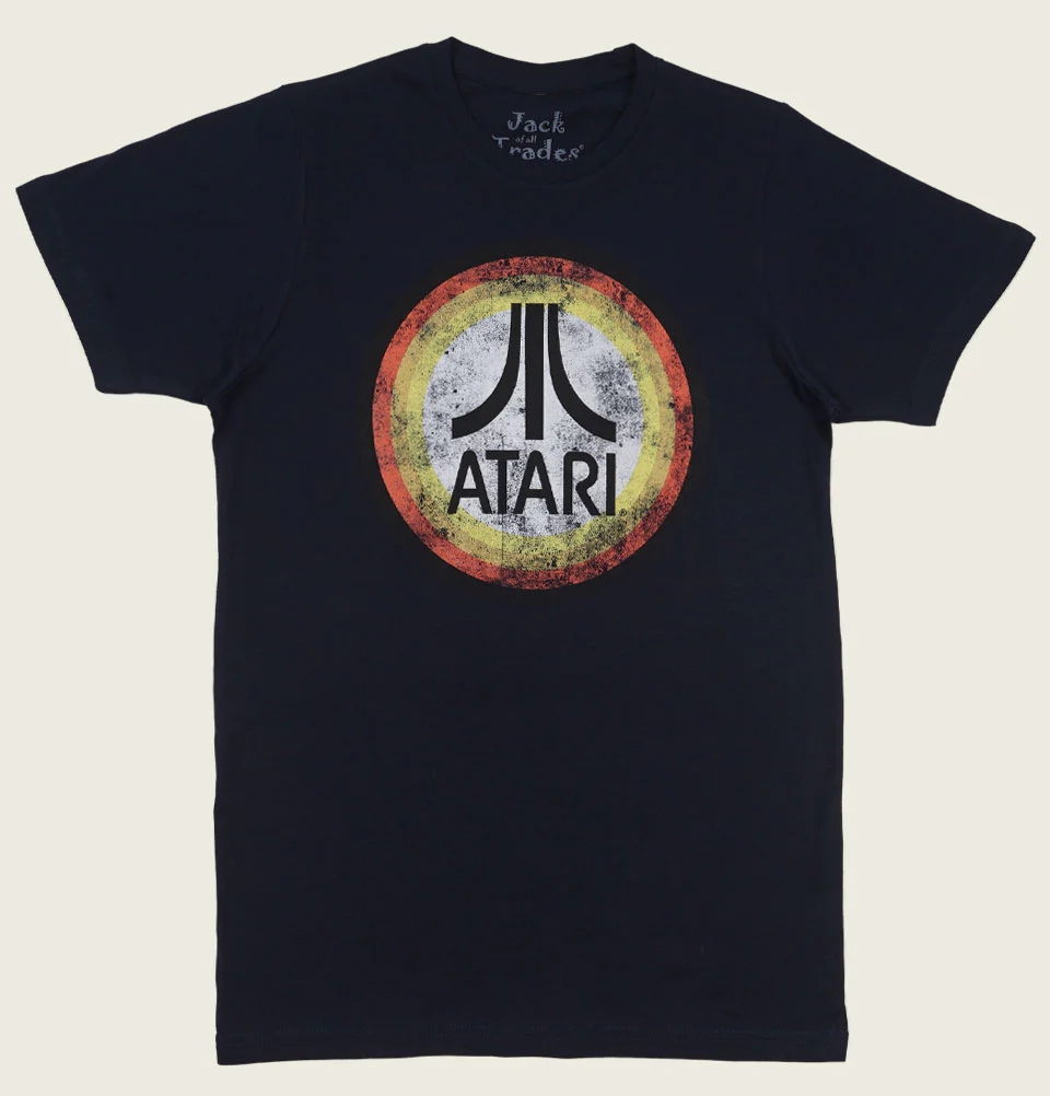 80年代ATARI LOGO 复古雅达利美式复古街机游戏机美式复古短袖t恤
