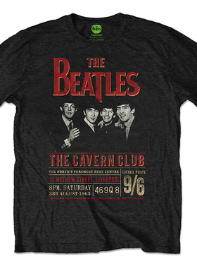 新款Beatles Cavern '63 复古披头士甲壳虫乐队列侬Lennon短袖T恤