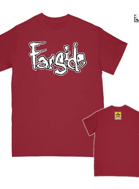 Farside欧美乐队朋克摇滚音乐专辑红色男女夏宽松直喷短袖T恤上衣