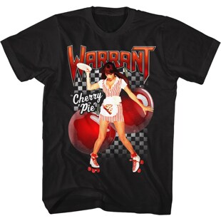 warrant乐队摇滚欧美街头Cherry Pie樱桃派 oversize版型短袖T恤