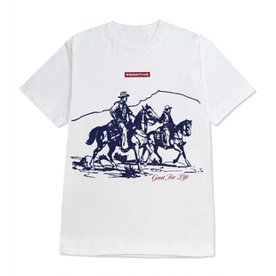 primitive good for life原始对生命有益美式休闲文学直喷短袖T恤