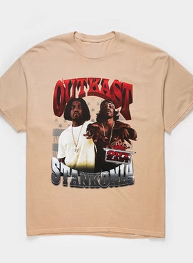美国说唱二人组Outkast流浪者合唱团美式复古经典街头夏季短袖T恤