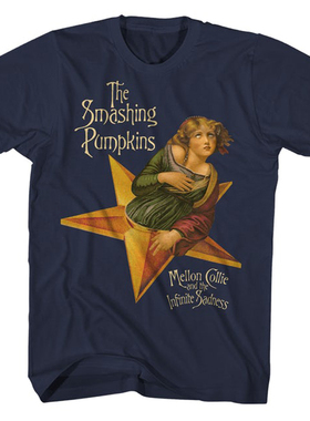 The Smashing Pumpkins碎南瓜乐队摇滚经典复古短袖纯棉T恤