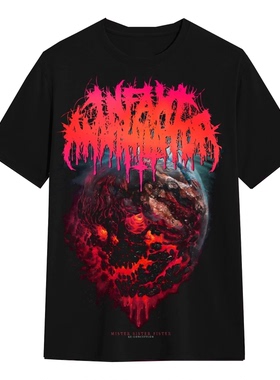 lnfant annihiator歌手暗黑黑金金属与死核摇滚金属乐队纯棉T恤