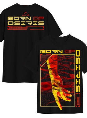 BORN OF OSIRIS美国乐队暗黑摇滚新款美式高街潮牌纯棉T恤短袖