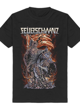 德国民谣重金属乐队Feuerschwanz火焰尾鳗美式复古宽松短袖T恤男