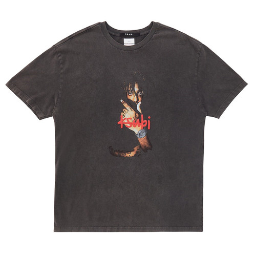 JuiceWRLD短袖嘻哈美式复古T恤