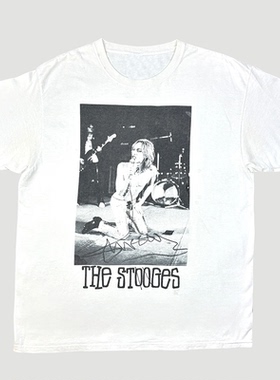 The Stooges傀儡乐队硬摇滚美式高街复古短袖男女纯棉宽松直喷T恤