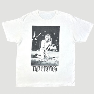The Stooges傀儡乐队硬摇滚美式高街复古短袖男女纯棉宽松直喷T恤