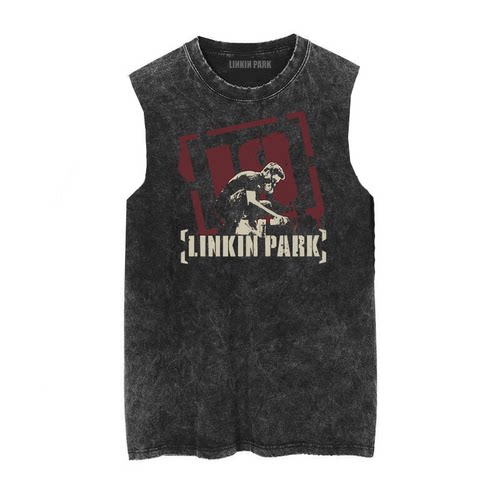 LINKINPARK无袖复古男士蜡染T恤