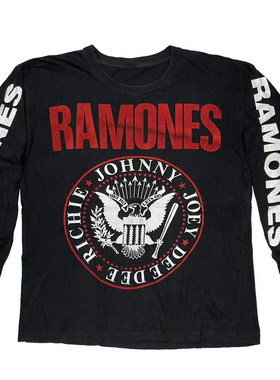 RAMONES蒙雷斯乐队ROCKET TO RUSSIA俄罗斯火箭专辑秋季长袖T恤男