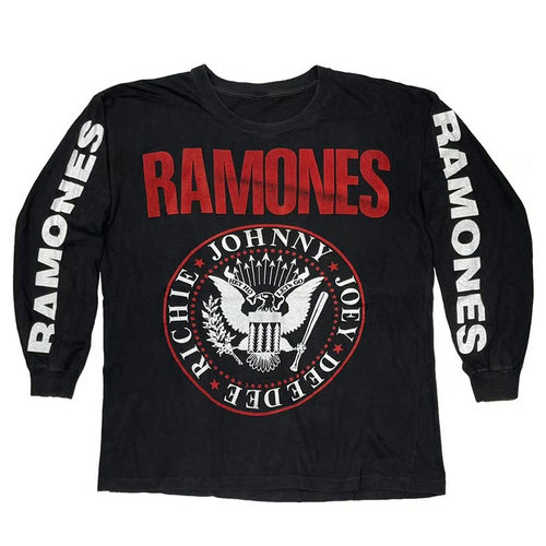 RAMONES蒙雷斯乐队美式长袖T恤男
