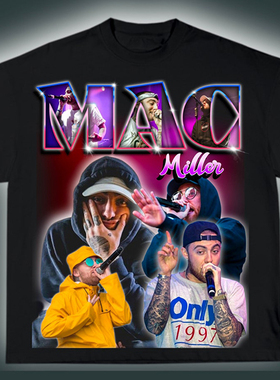 嘻哈Mac Miller迈克·米勒Bootleg Rap美式复古经典男女款短袖T恤