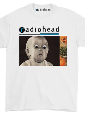Radiohead电台司令摇滚朋克美式复古oversize男士高街夏季短袖T恤