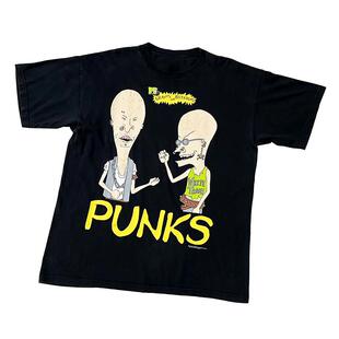 Beavis瘪四与大头蛋ACDC联名punk朋克摇滚欧美休闲潮酷直喷T恤男