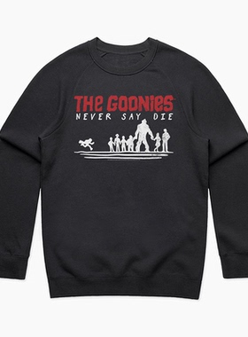 GOONIES SUNSET LOGO七宝奇谋日落标志 欧美高街vintage圆领卫衣