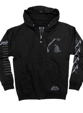 Metallica金属乐队James Hetfield朋克复古街头拉链连帽卫衣外套