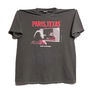 潮牌水洗做旧复古短袖 T恤男 Texas德州巴黎公路电影美式 1984Paris