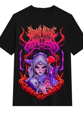 Bring Me the Horizon 飞跃地平线乐队黑金属暗动漫式潮牌短T恤