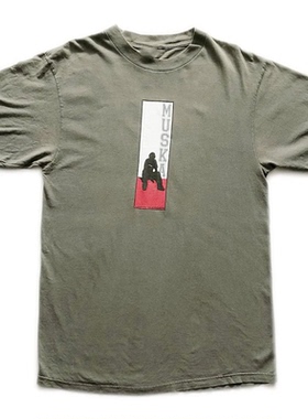 Maska滑手shorty's skateboards短板滑板美式高街复古风短袖男T恤