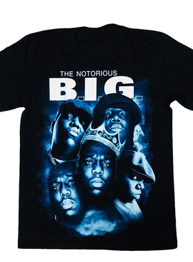 声名狼藉先生The Notorious B.I.G美国说唱歌手美式高街短袖男T恤