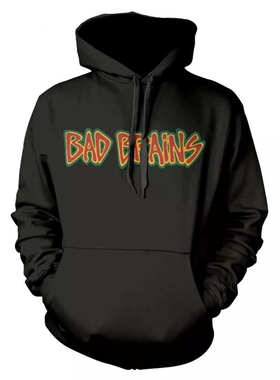 Bad Brains坏脑子摇滚乐队美式经典复古街头加绒加厚连帽卫衣外套