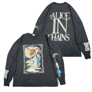 摇滚朋克男女纯棉长袖 Chains Sleeve乐队美式 T恤秋 Long Alice