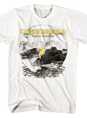 Imagine Dragons梦龙乐队摇滚乐 朋克白色短袖T恤衣服