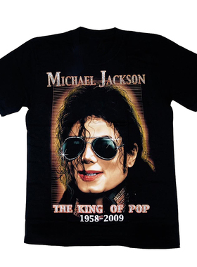 Elvis Presle迈克尔杰克逊50 Cent梦露欧美歌手人物潮牌摇滚T恤男