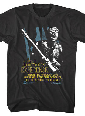 Jimi-Hendrix亨德里克斯电吉他大师Overcomes-Mens-T-ShirtT恤
