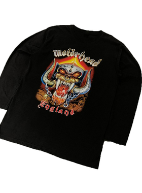 秋冬新品 Motorhead摩托头乐队英国重金属团街头潮牌男女长袖T恤