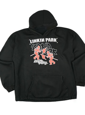 秋季上新林肯公园Linkin经典士兵图案欧美复古宽松直喷连帽卫衣男