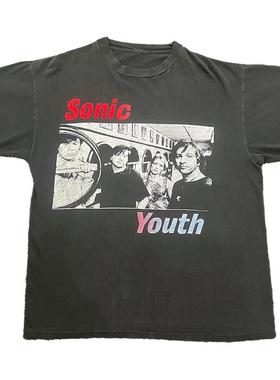 25年夏季新款SONIC YOUTH 音速青年乐队 摇滚朋克oversize短袖T恤