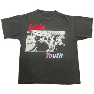 25年夏季新款SONIC YOUTH 音速青年乐队 摇滚朋克oversize短袖T恤