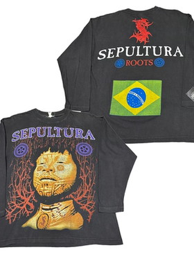 Sepultura Long sleeve乐队美式复古摇滚朋克男女纯棉长袖T恤秋