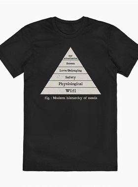 Modern Hierarchy of Needs现代需求层次 美式古着Bintage短袖T恤