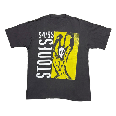 滚石乐队水洗蜡染男士短T恤