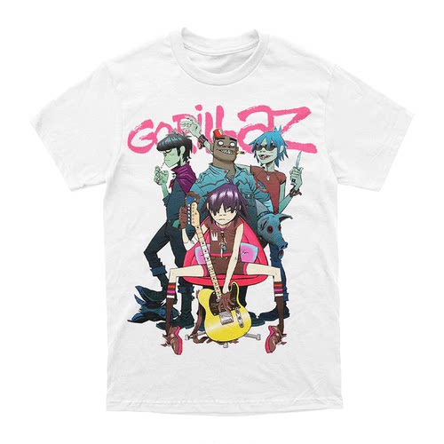 虚拟乐队Gorillaz街头顽童T恤男