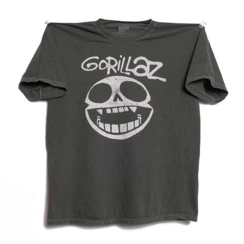 Gorillaz轻水洗做旧圆领宽松短袖