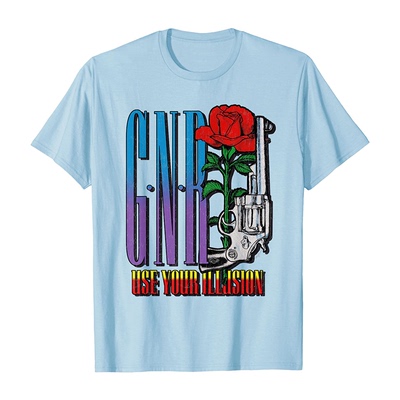 枪花乐队GunsN'Roses摇滚T恤男