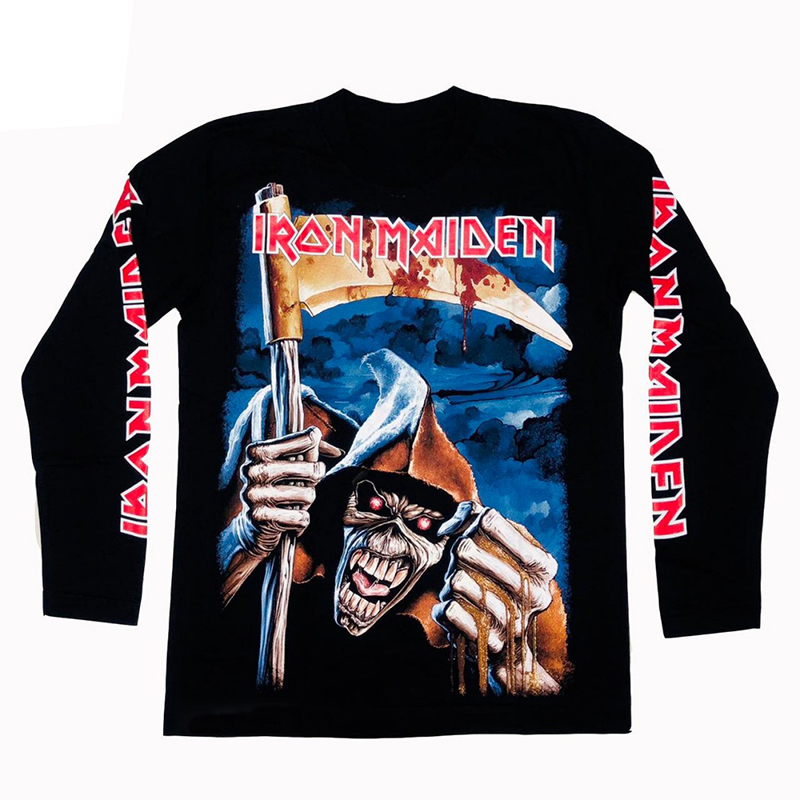 IronMaiden铁娘子乐队长袖T恤男