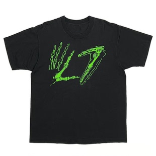FRUIT THE L7BONE 做旧短袖 SIGN LOOM骷髅手印花美式 T恤 HAND