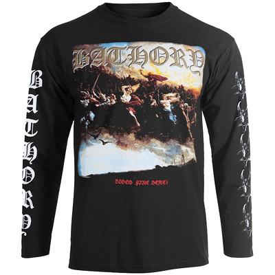 Bathory乐队黑金属美式长袖T恤男