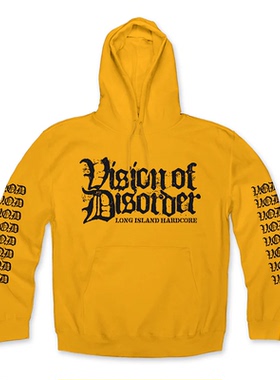 混乱愿景Vision Of Disorder摇滚乐队美式高街英文图黄色连帽卫衣