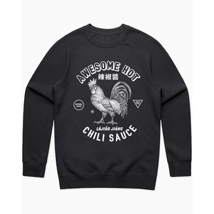 秋冬季AWESOME SAUCE超赞的酱 欧美风古着高街vintage圆领卫衣
