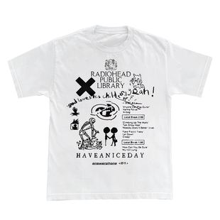 新款Radiohead电台司令短袖美式复古摇滚朋克宽松简约涂鸦纯棉T恤